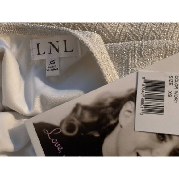 Love Nickie Lew Junior Glitter Scallop Lace Back Dress XS/Extra Small Ivory NWT - Picture 5 of 8